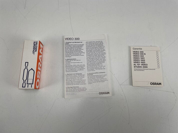 Osram Video 300 — New Old Stock (NOS) — Includes New 300W Video Lamp