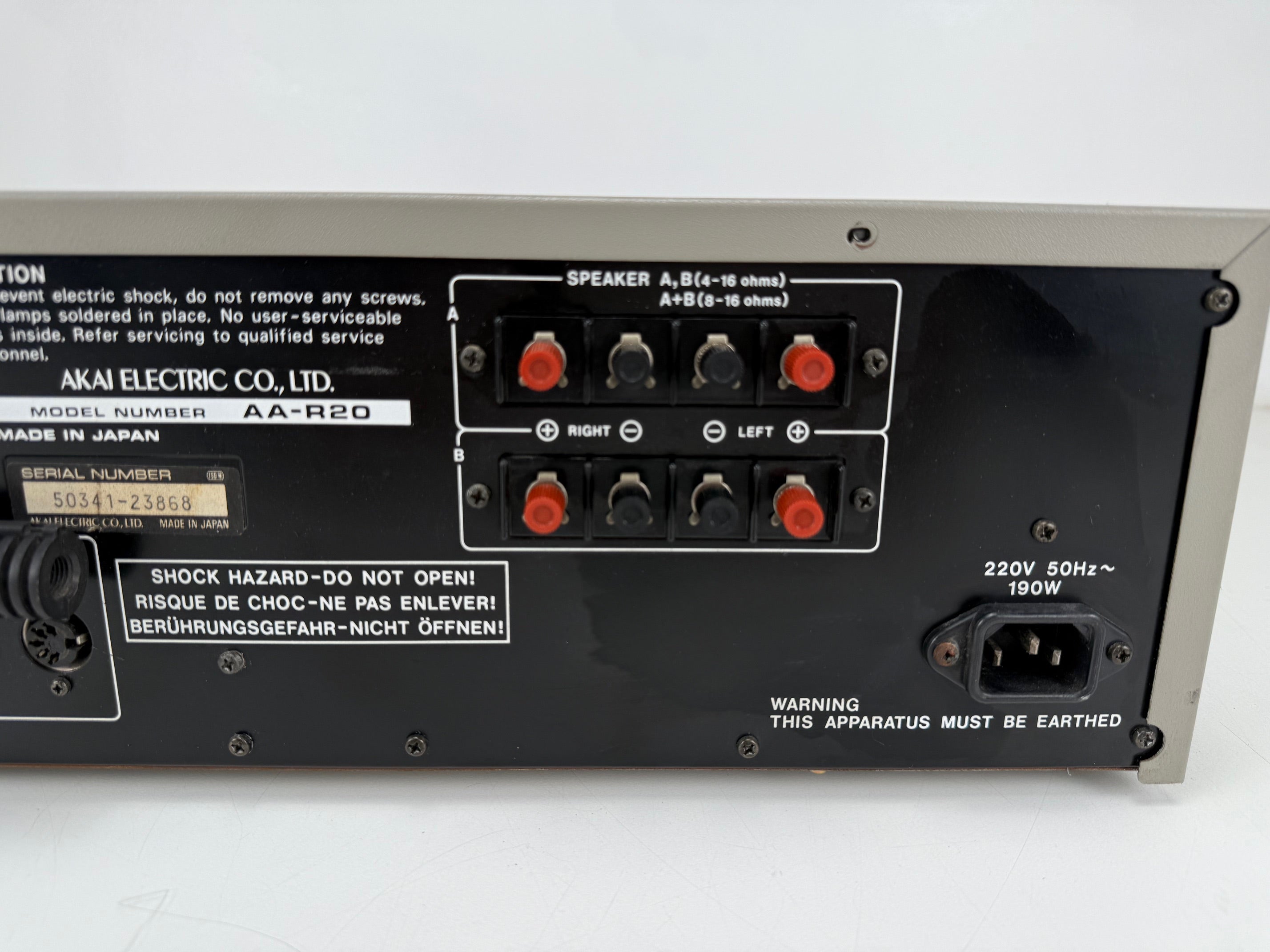 Akai AA-R20 Stereo Receiver - New lights