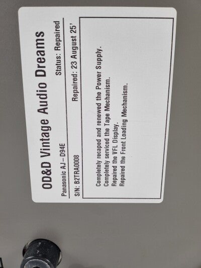 Panasonic AJ-D94 DVCPRO 50 Office Viewer - Fully Serviced (no.3)