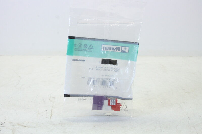 Panduit CJ5E88TVL Mini-Com TX-5e Modular Jack Violet