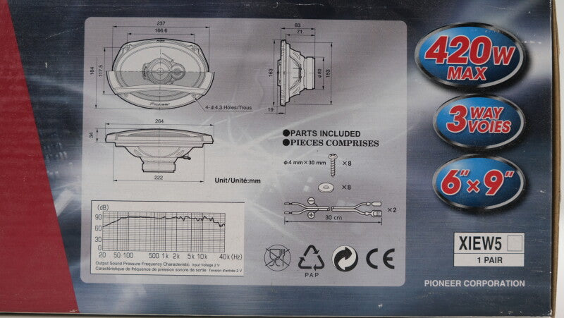 Pioneer TS-A6933I - 3-Way - Car Speakers