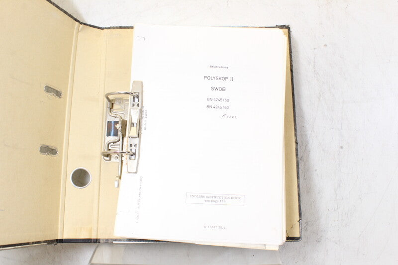 Rohde & Schwarz Polyskop 2 Swob Instruction Book (No.2)