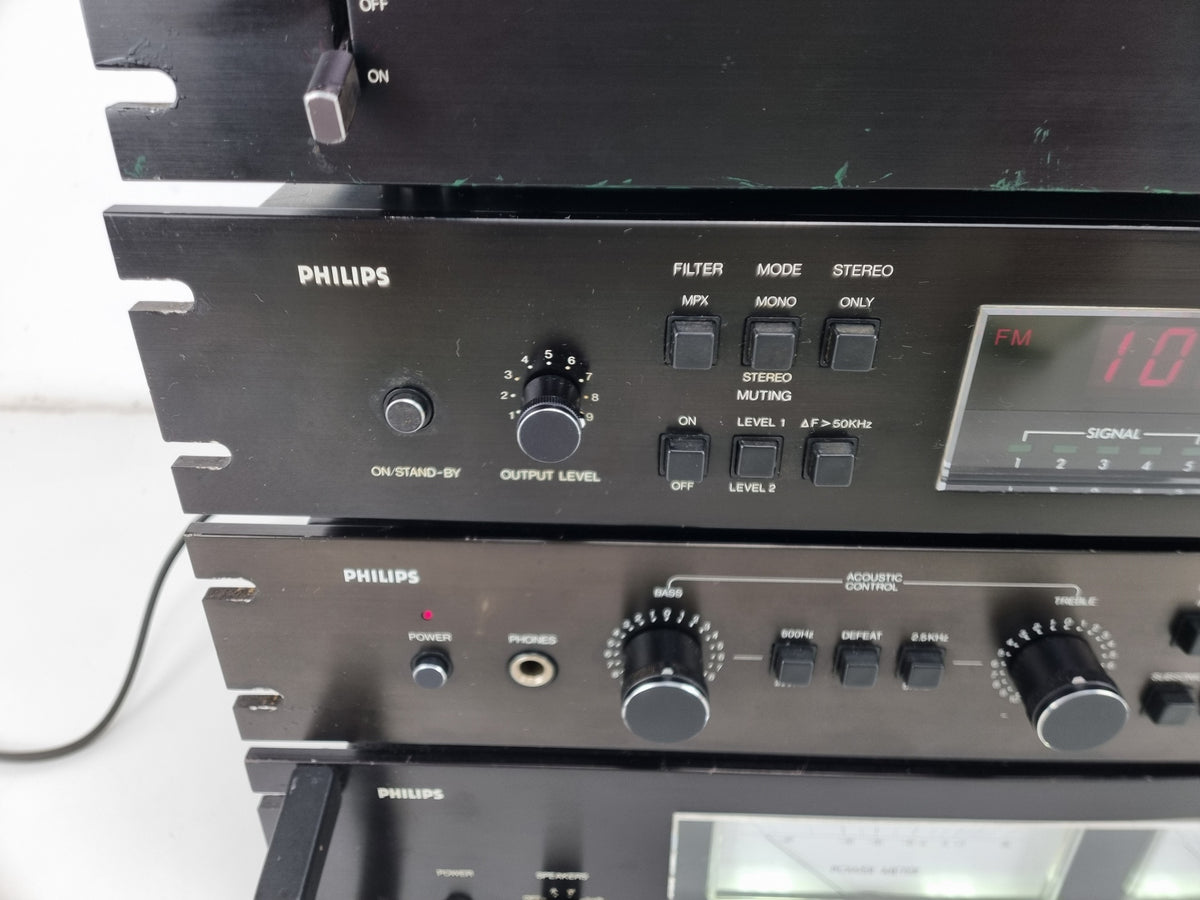 Philips 070 schakelunit - 180 tuner - 280 voorversterker - 380 DC-eindversterker - volledig nagekeken set