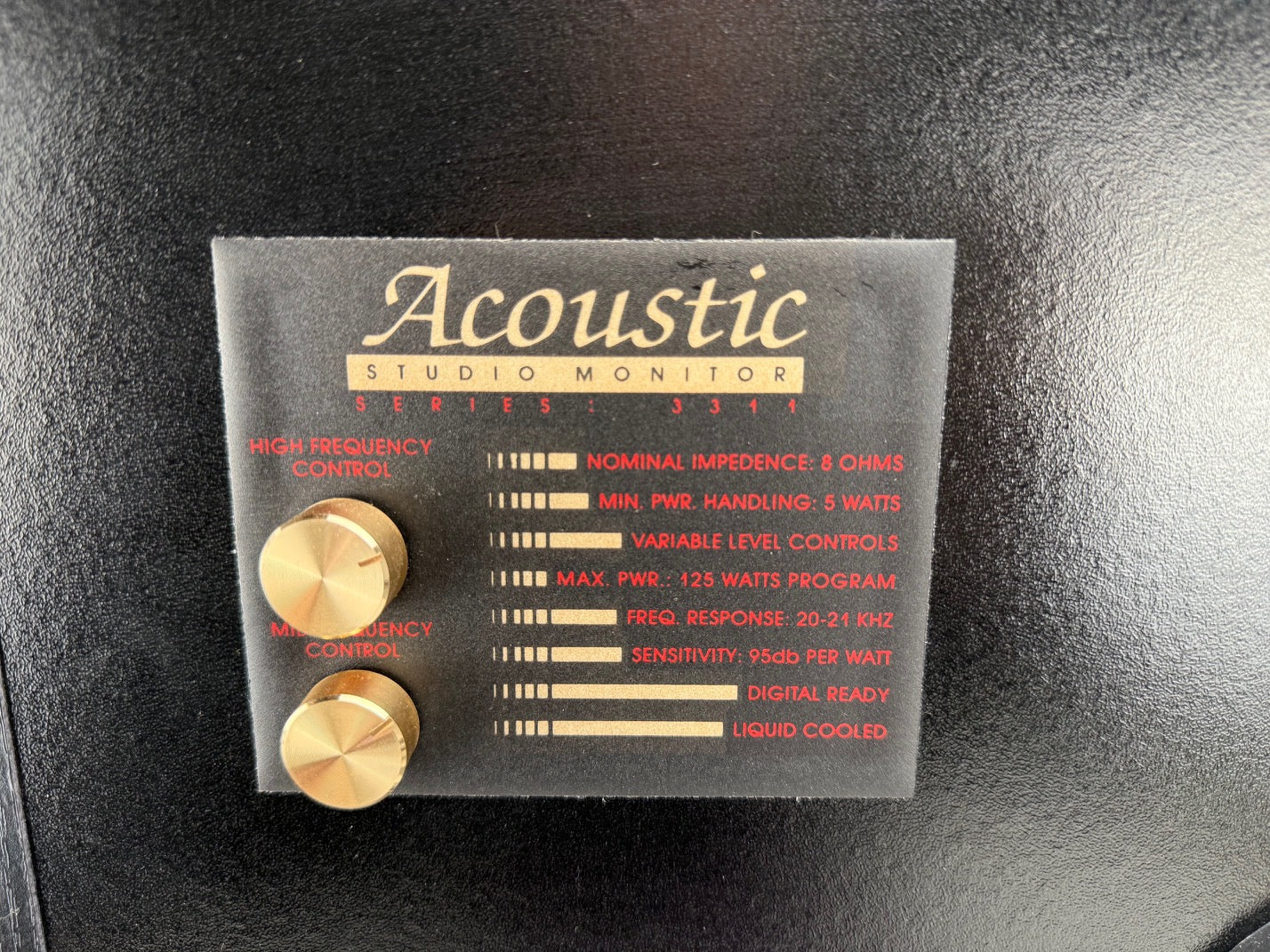 Acoustic Series 3311 Studio Monitor 3-Way Speaker set - Matching Pair