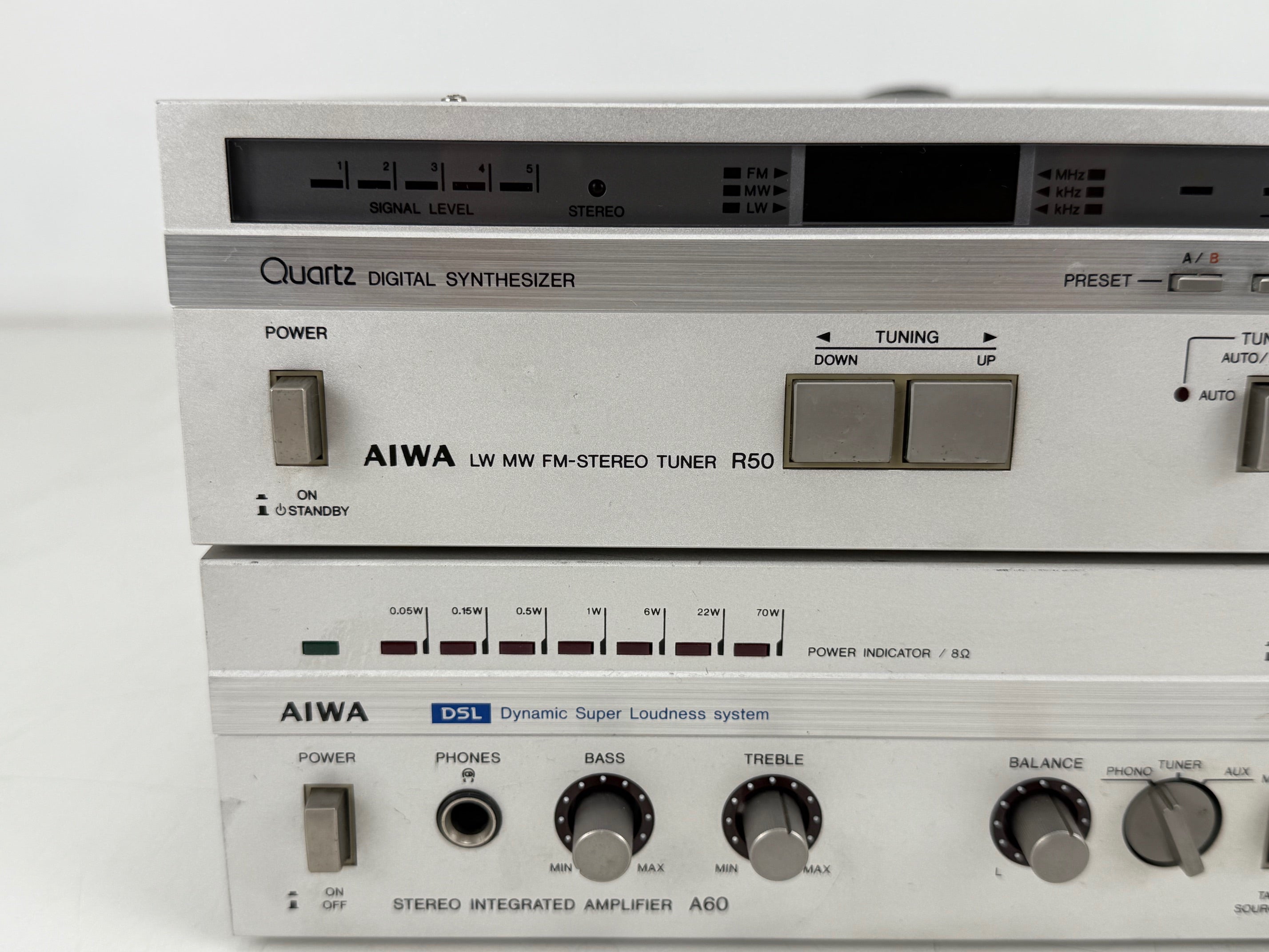 Aiwa R50 FM-Stereo Tuner / A60 Stereo Integrated Amplifier Set