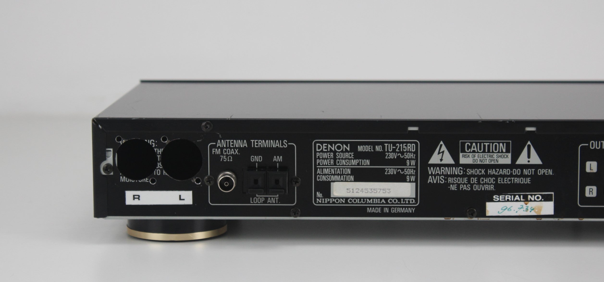 Denon TU-215RD audiocomponent / AM/FM stereo tuner