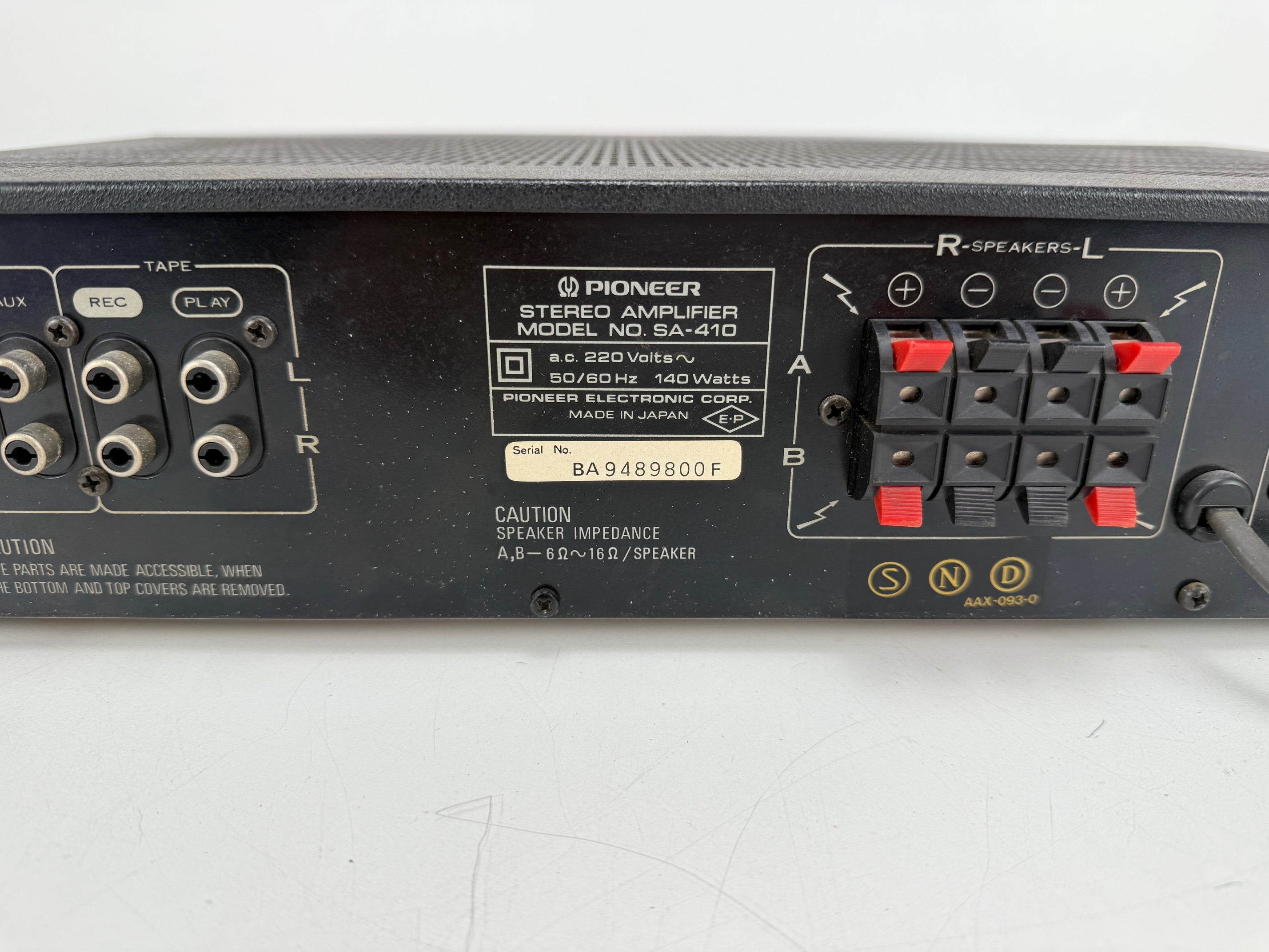 Pioneer SA-410 stereo geïntegreerde versterker