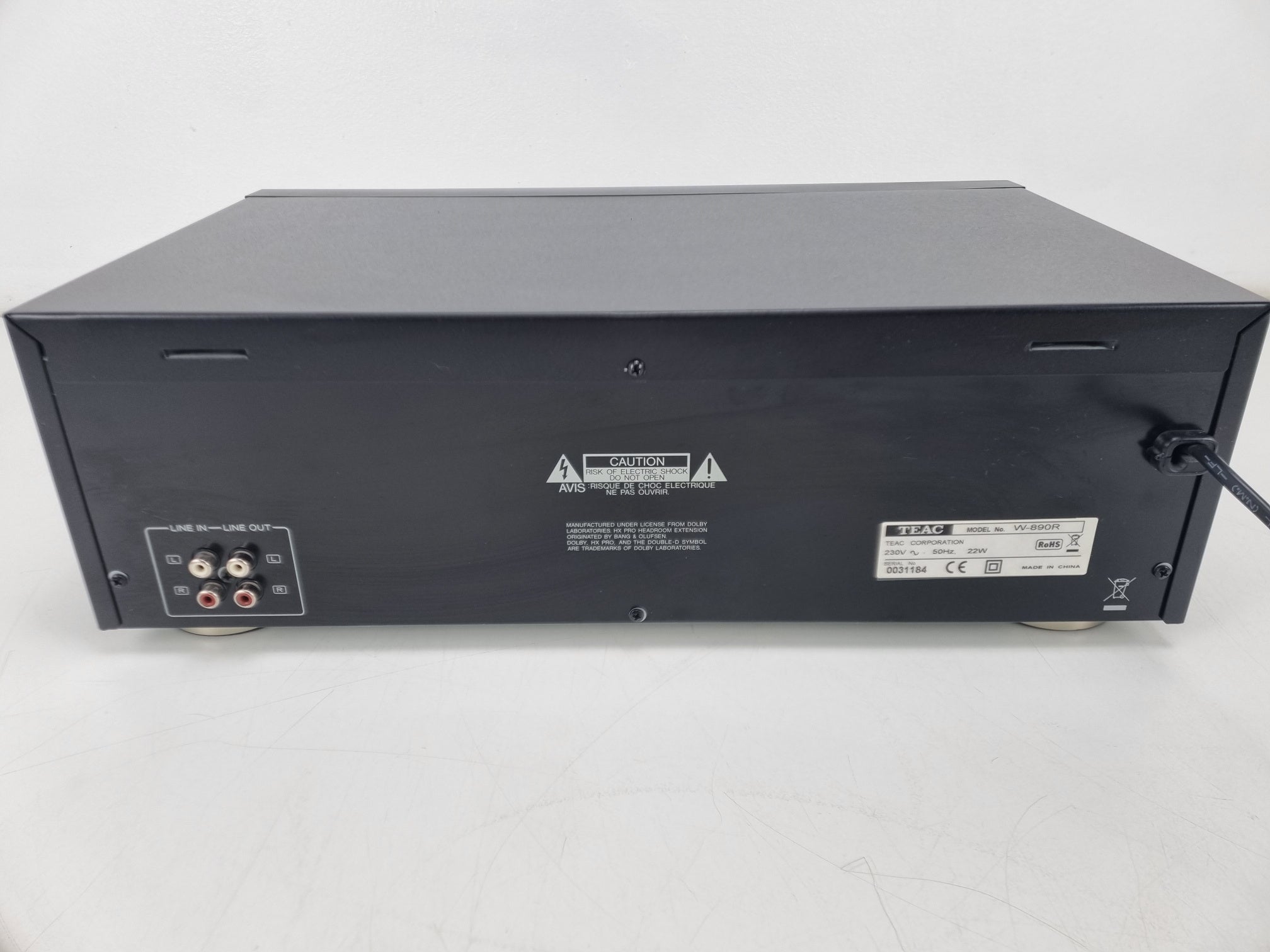 TEAC W-890R Dubbele cassettedeck met automatische omkeerfunctie