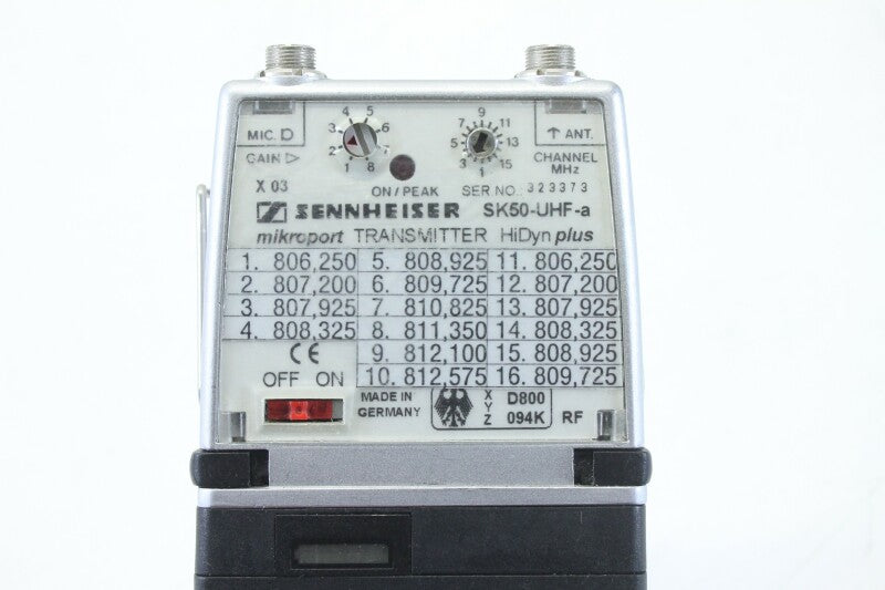 Sennheiser SK50-UHF-a - Mikroport Transmitter - 806,250 - 809,725 MHz