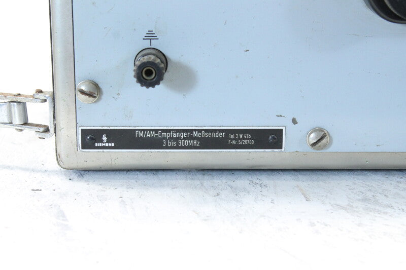 Siemens FM/AM Empfänger Meßsender 3 bis 300 MHz Rel 3W41B Receiver Measuring Transmitter