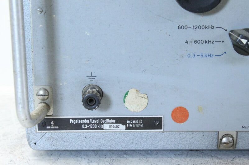 Siemens Pegelsender Level Oscillator 0,3-1200 kHz Rel 3W29i2