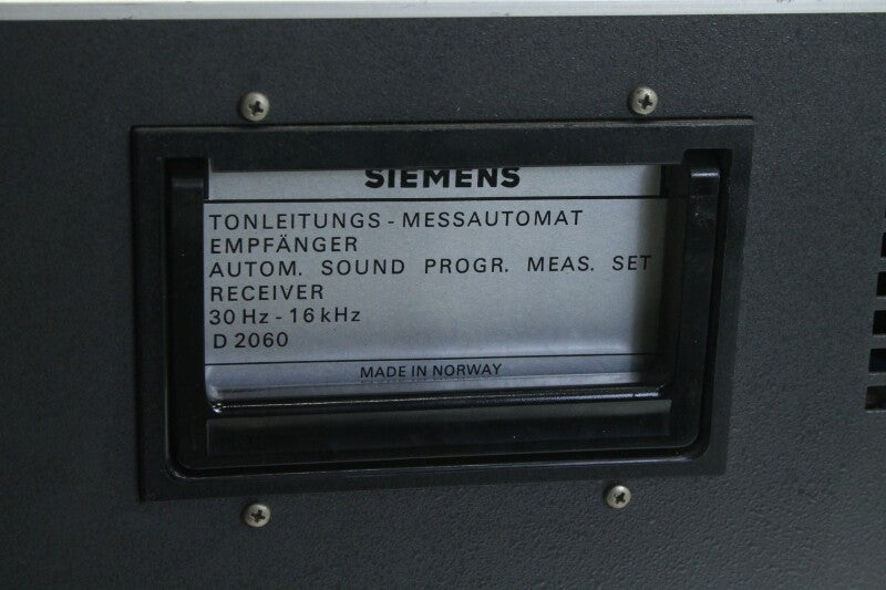 Siemens D2060 Automatic Sound Program Measuring Set Receiver 30Hz-16kHz