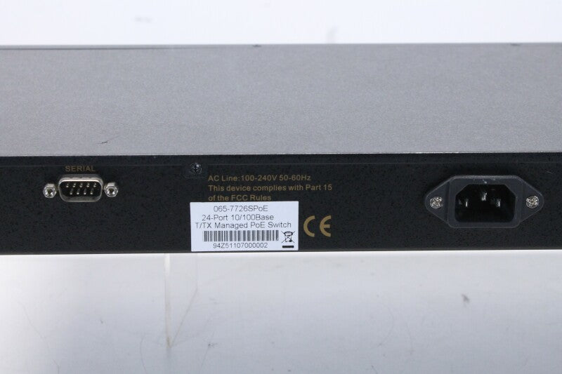 Signamax 065-7726S PoE - 24-Port 10/100BaseT/TX Managed PoE Switch