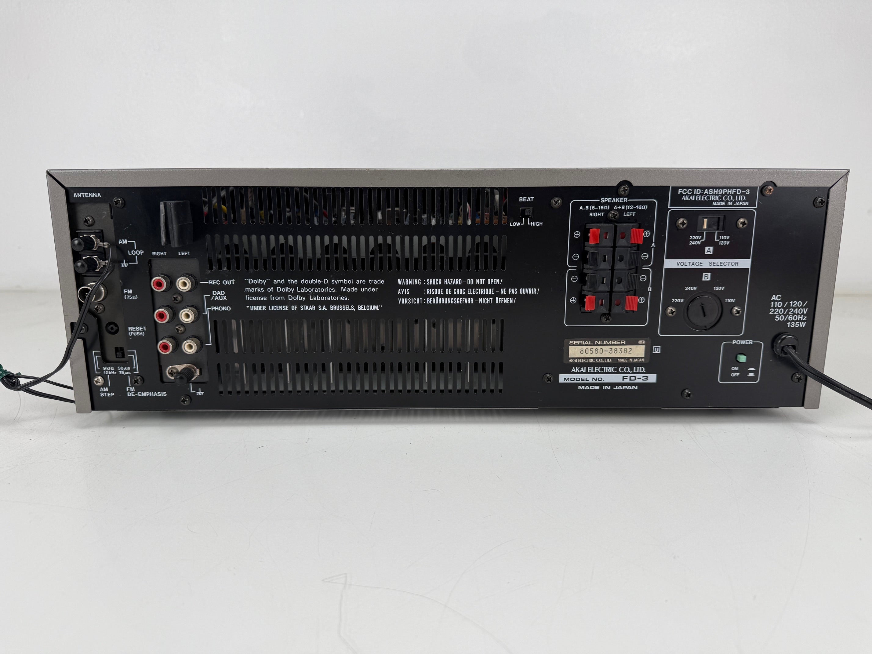 Akai Model FD-3 Hifi Composite System - Amplifier/Tuner/Cassette combo