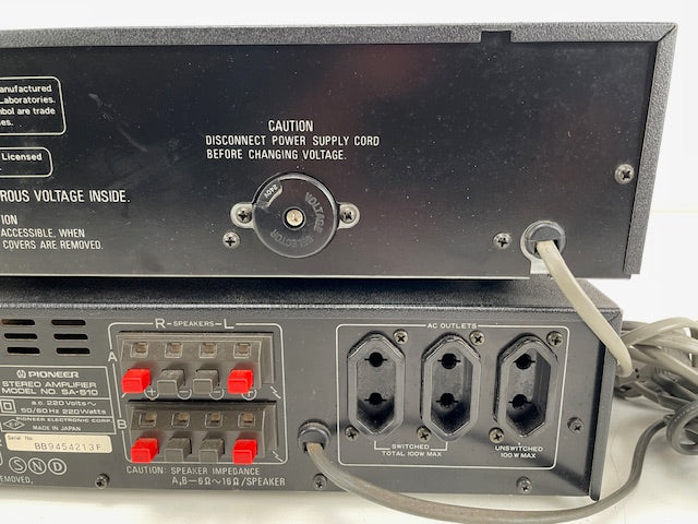 Pioneer CT-300 Cassette Deck + SA-510 Stereo Amplifier - Blue line series