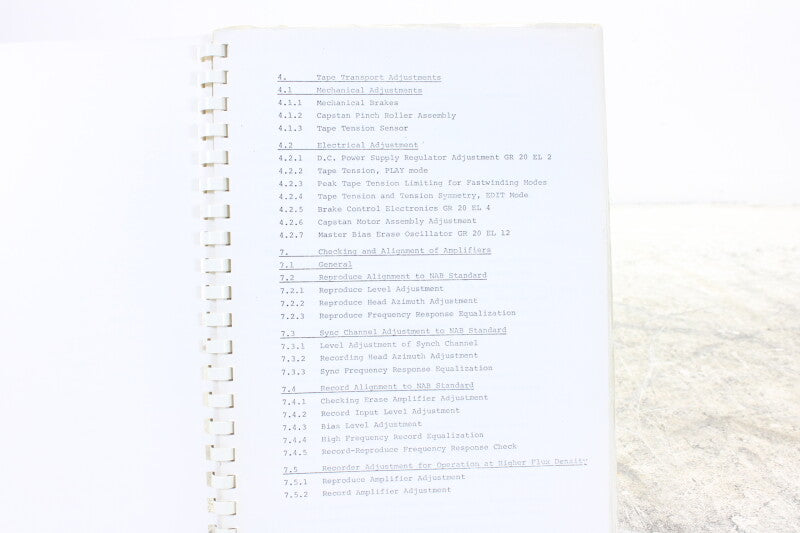Studer A80 VU service manual chapter 4&7 (No.1)