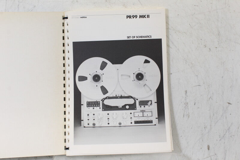 Studer Revox PR99 MK2 Schematics Book (No.2)