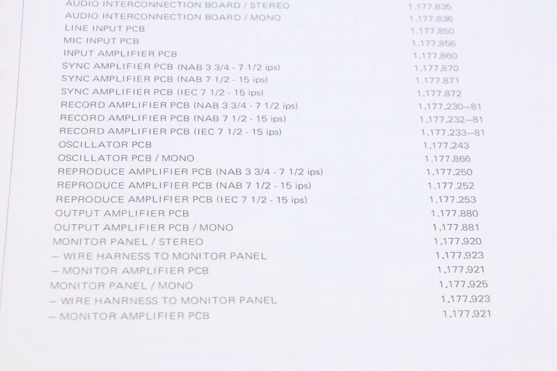 Studer Revox PR99 Set Of Schematics (No.1)