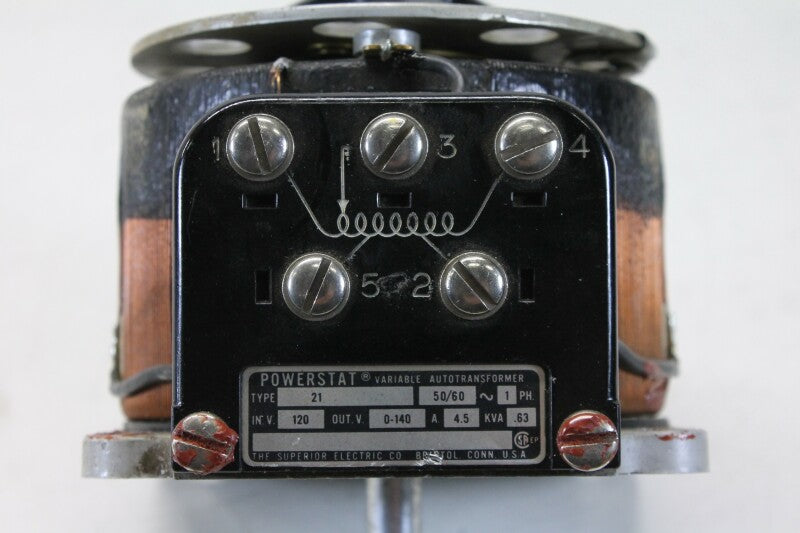Superior Electric Co Powerstat 21 - Variable Autotransformer / Variac