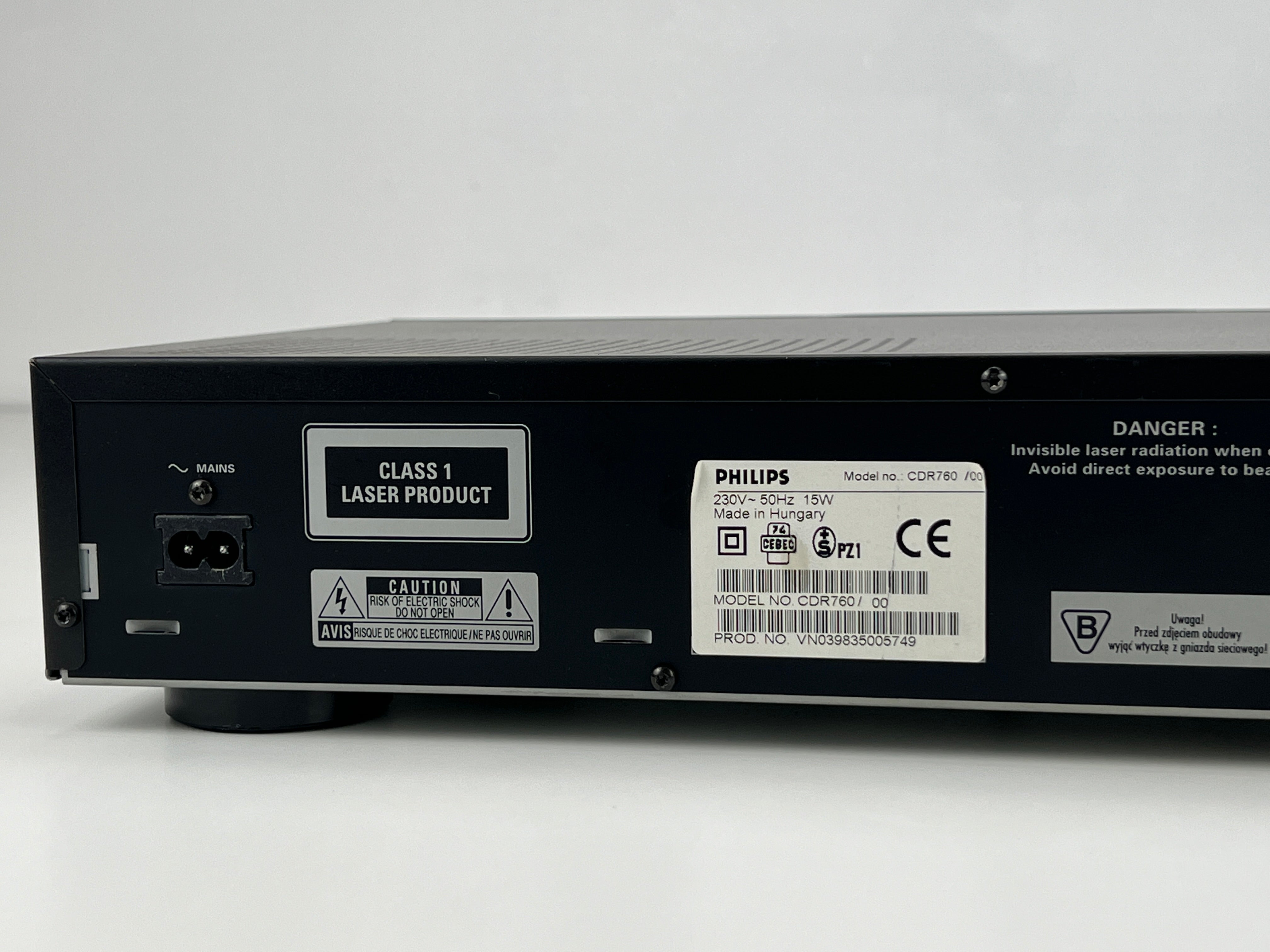 Philips CDR-760 - CD Player / Recorder