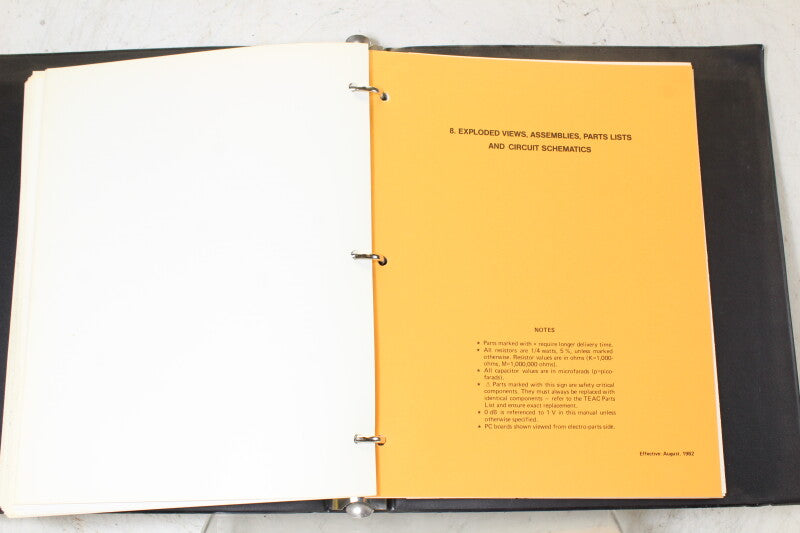 Tascam 58 Operation and Maintenance Manual (No.2)