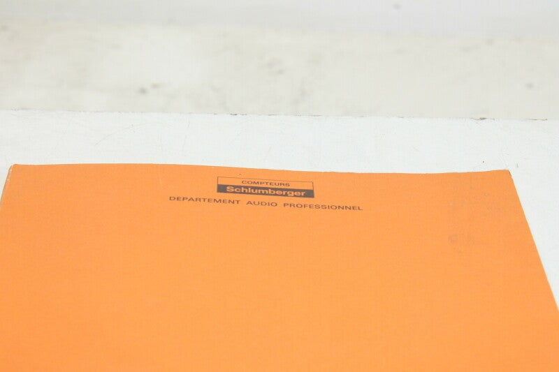 Schlumberger TD 200 manual
