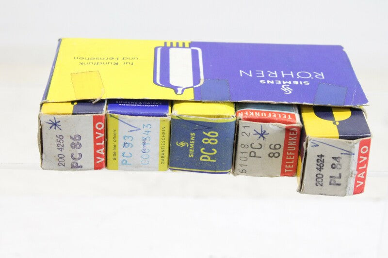 Telefunken Lot with 5 Vintage Tubes of different types/brands (No.11)