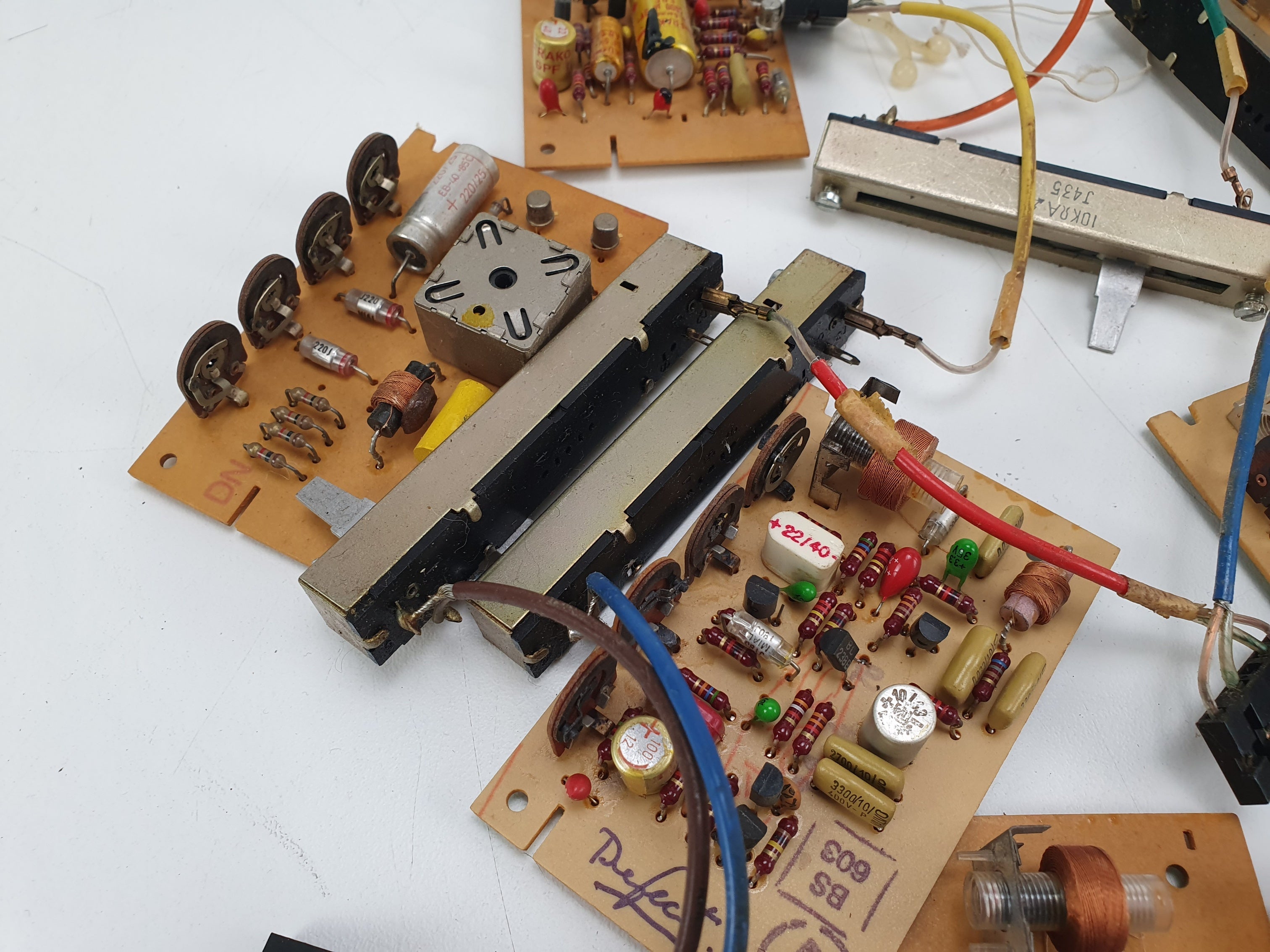 Studer Revox A77 recorder parts lot - Preamp pcb, faders etc - Sold as is