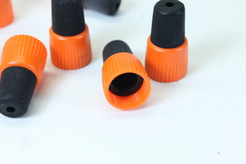 Unknown Lot of 8 Jack Sockets with Orange Colored Boots