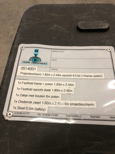 Da-Lite Projector Screen -1,83m x 2,44m 4:3 With Frame and Case
