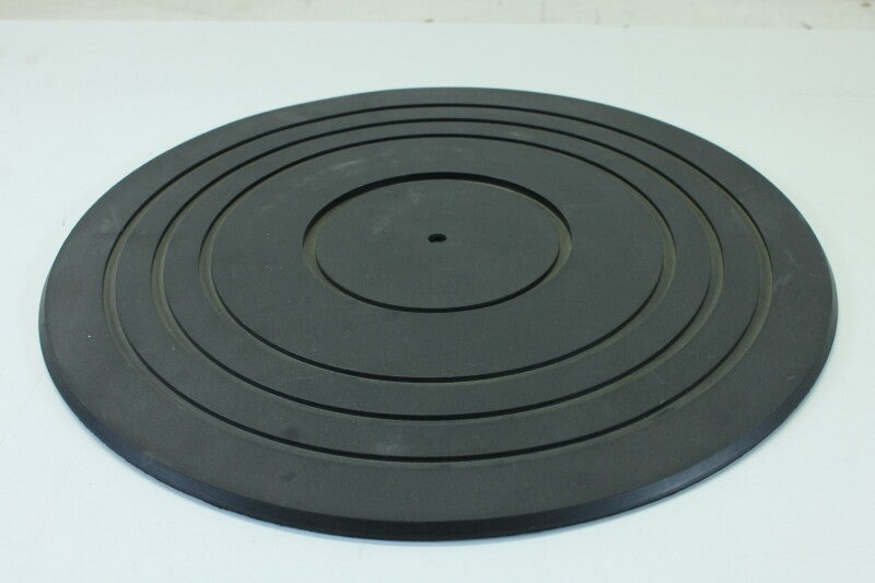 Unknown Turntable Platter with Rubber Turntable Mat