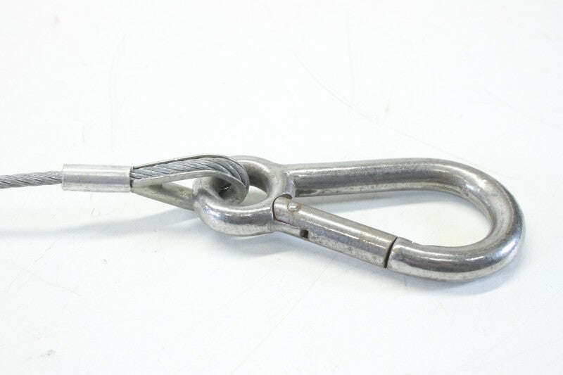 Unknown Steel Safety Cable - with Steel Carabine Hook - Max 85 KG Not certified