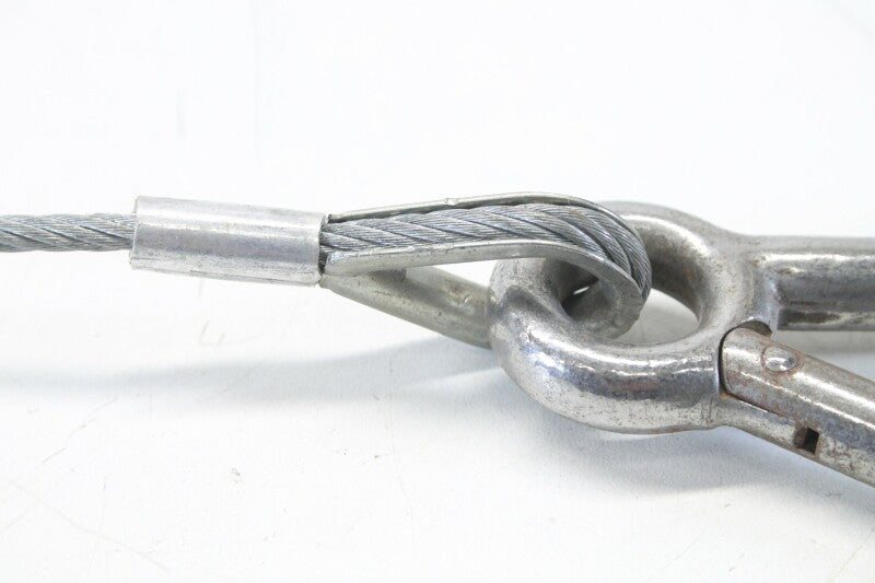 Unknown Steel Safety Cable - with Steel Carabine Hook - Max 85 KG Not certified