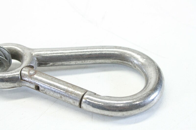 Unknown Steel Safety Cable - with Steel Carabine Hook - Max 85 KG Not certified