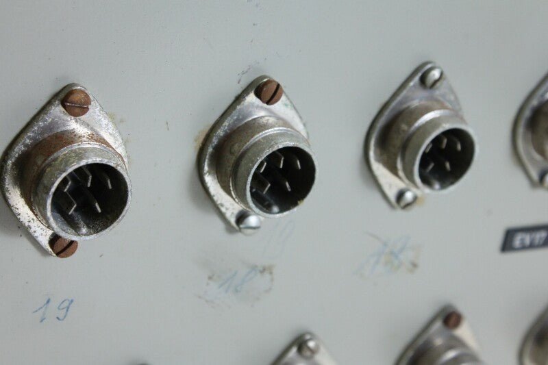 Unknown Vintage Control Panel With Lots of potentiometers and Tuchel Connections
