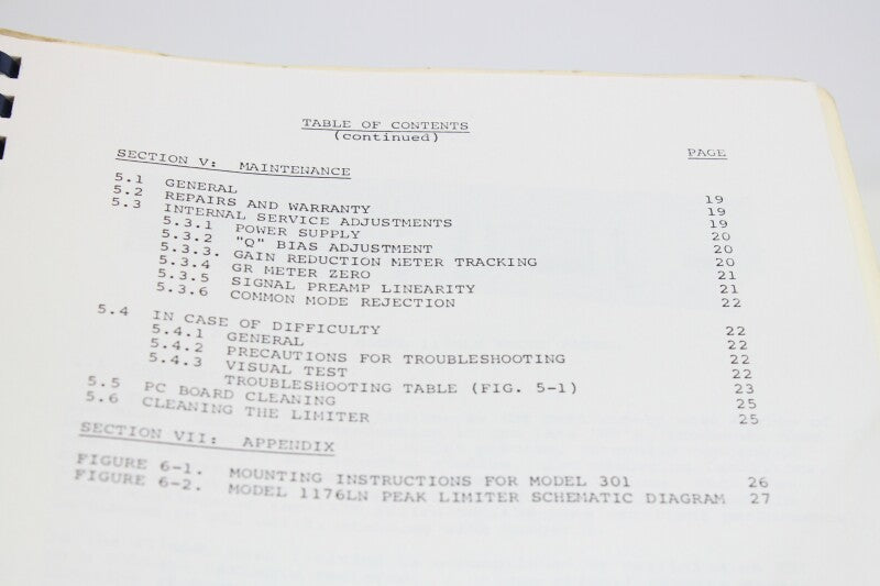 Urei 1176 LN operating instructions (No.2)