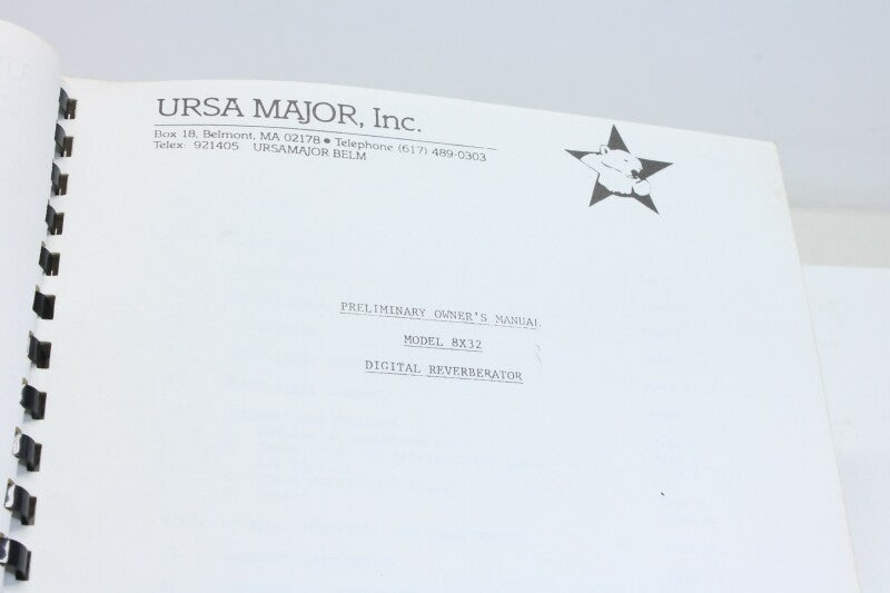 Ursa Major 8x32 Owners Manual