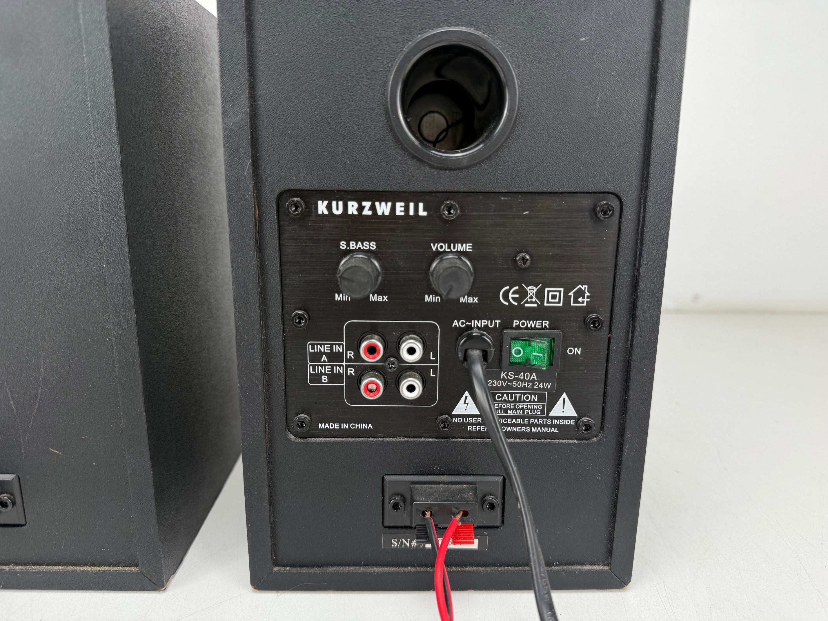 Kurzweil KS-40A Active Bookshelf Speaker Set - Matching Pair