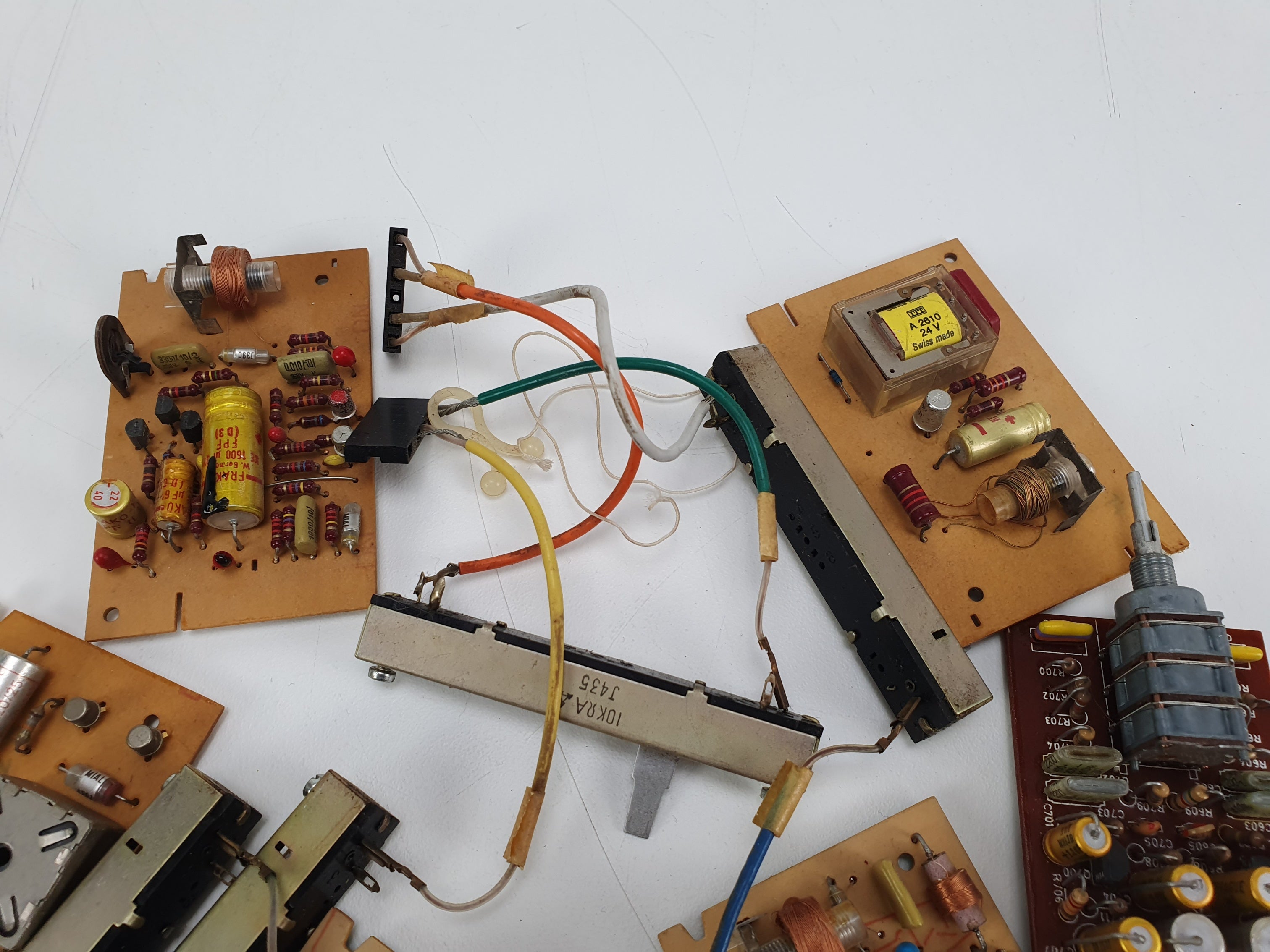 Studer Revox A77 recorder parts lot - Preamp pcb, faders etc - Sold as is