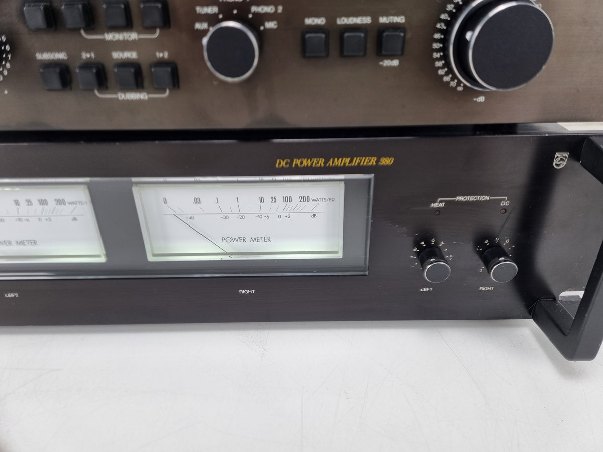 Philips 070 schakelunit - 180 tuner - 280 voorversterker - 380 DC-eindversterker - volledig nagekeken set