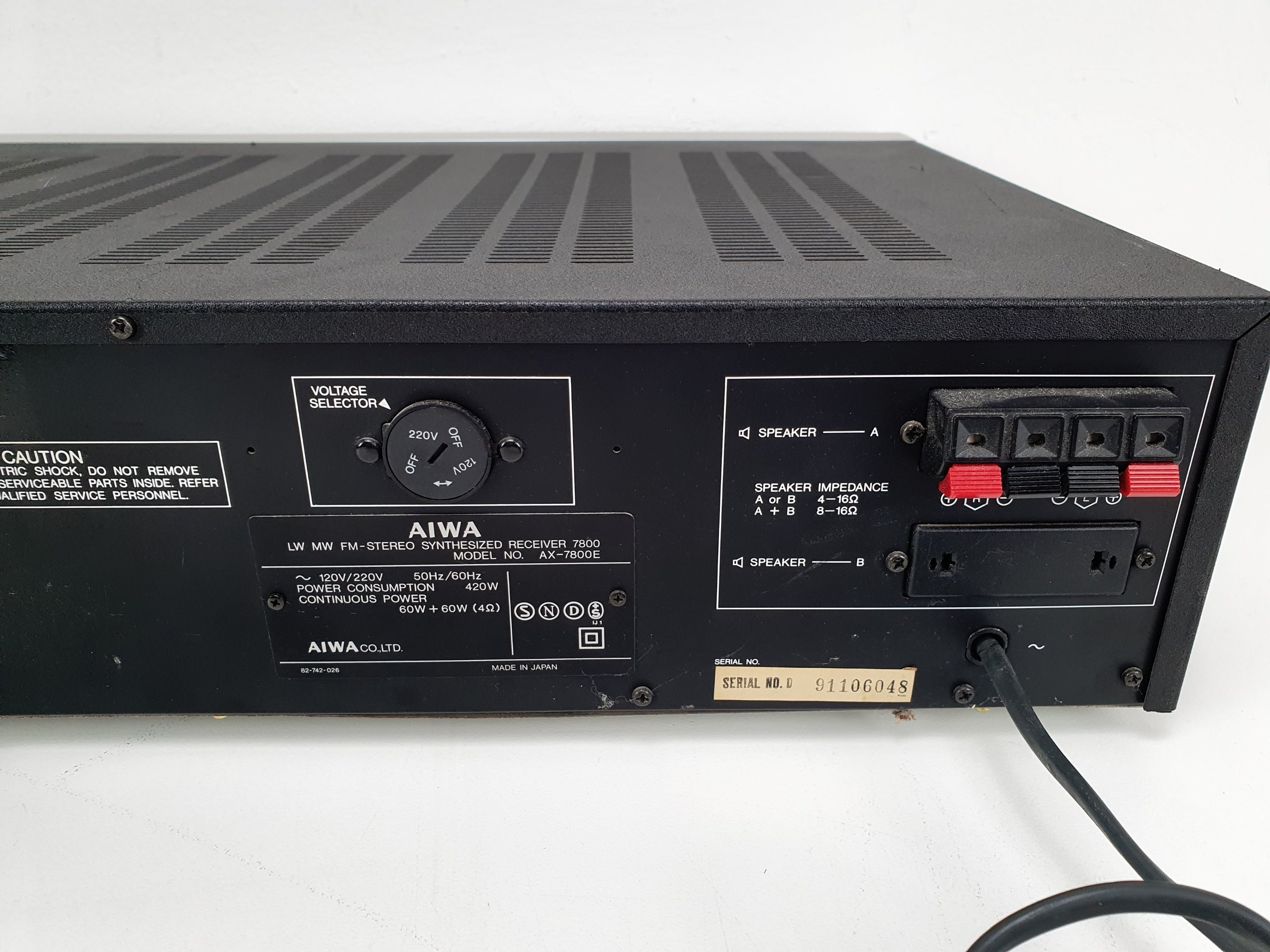 Aiwa AX-7800E- LW MW FM Stereo Synthesized Receiver