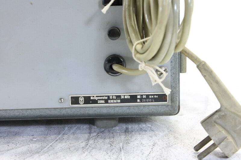Wandel & Goltermann Signal Generator MG-64 Messengenerator 10 Hz - 30 MHz