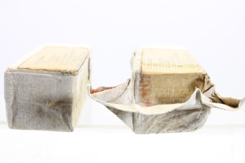 Western Electric Pair of D 162860 Cond 2 MF 600V DC Oil Cap New Old Stock 1952 (Burlap Wrapping)