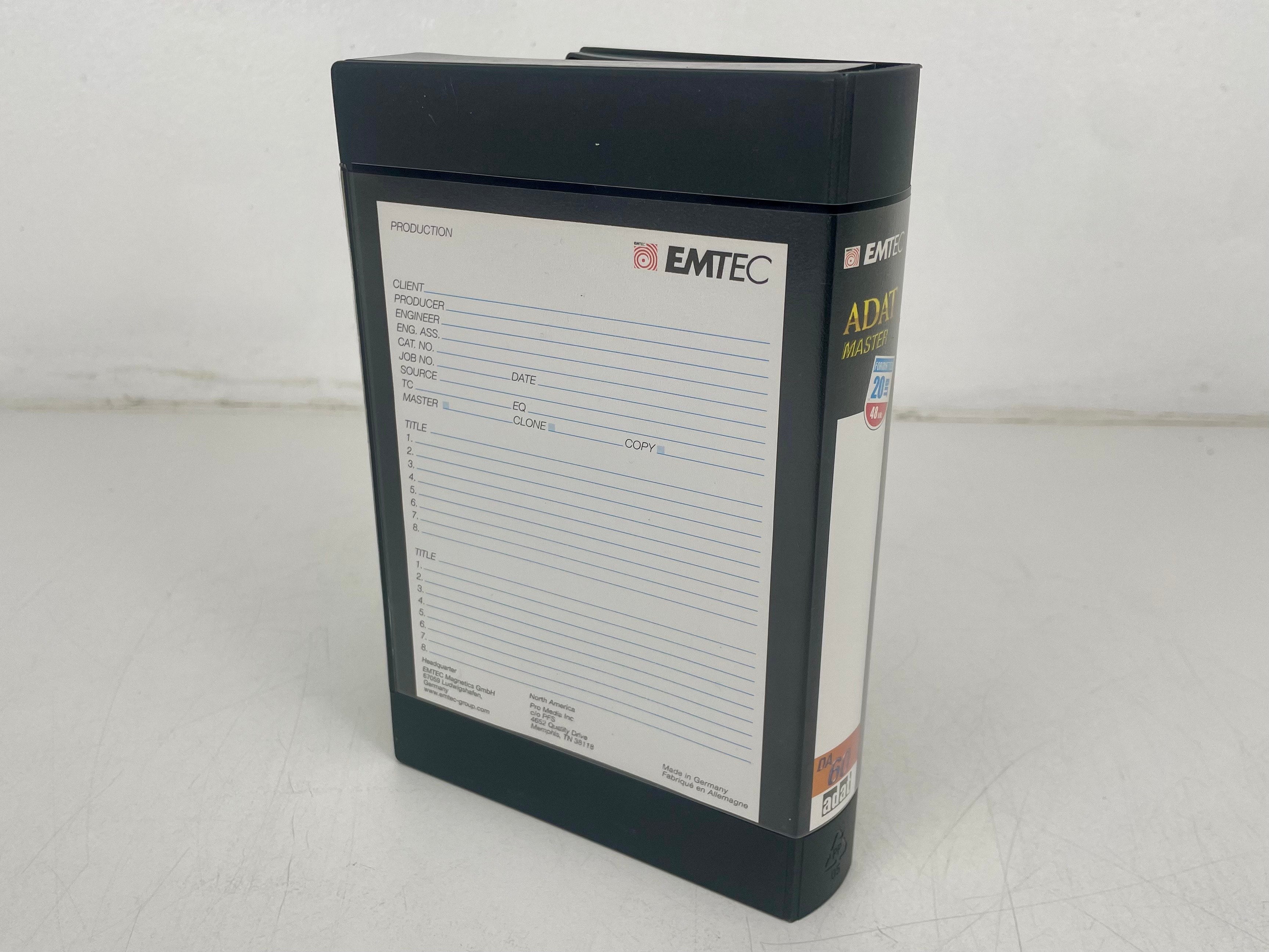 EMTEC ADAT Master DA 40 geformatteerde 20-bits 48 kHz digitale audiotape - Nieuw in verpakking