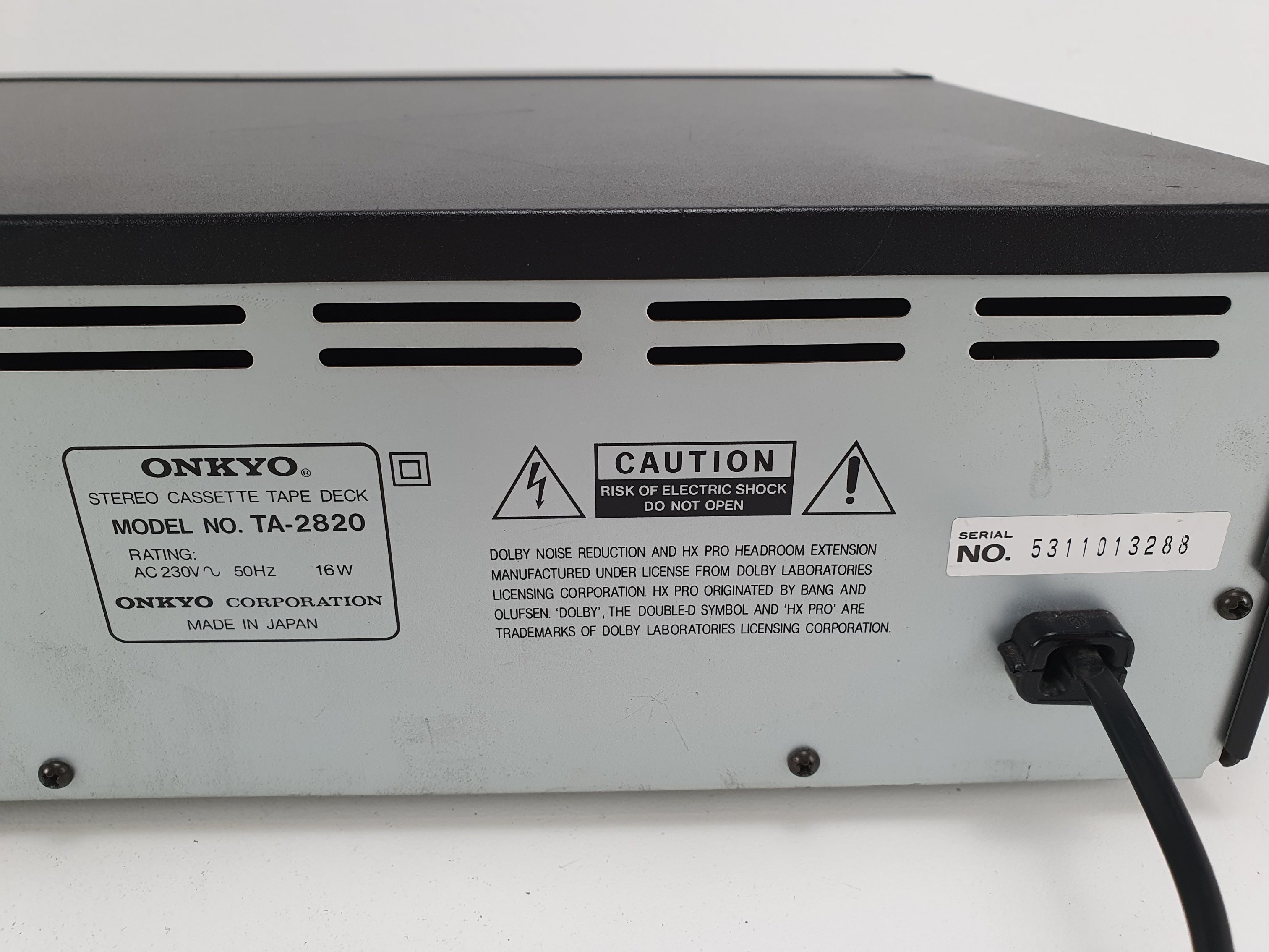 Onkyo TA-2820 2 head vintage cassette deck