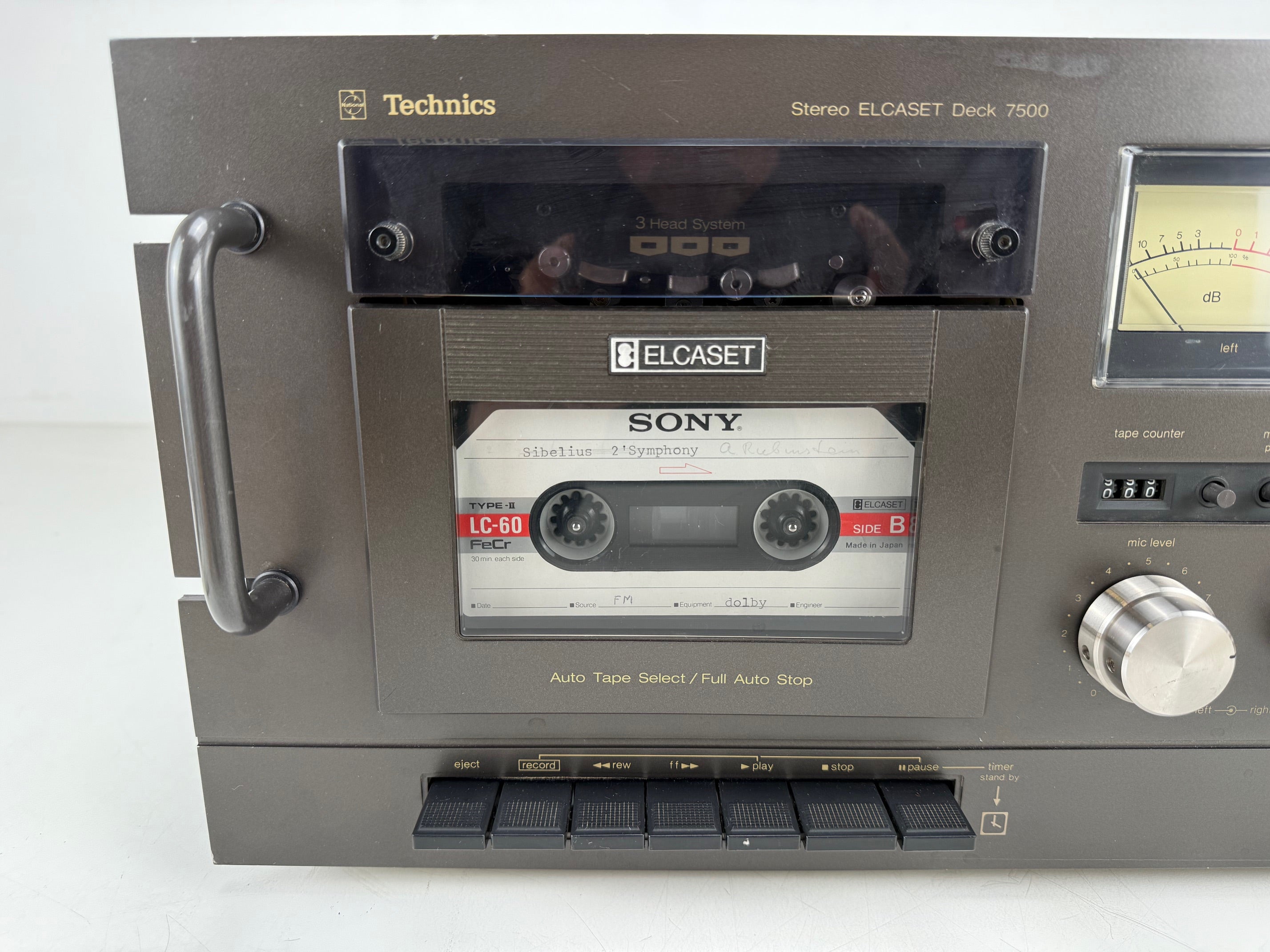 Technics RS-7500US 3-kops stereo Elcaset cassettedeck - Onderhoud/kalibratie uitgevoerd