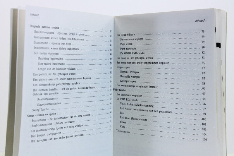 Yamaha RY10 Rhythm Programmer Manual Dutch