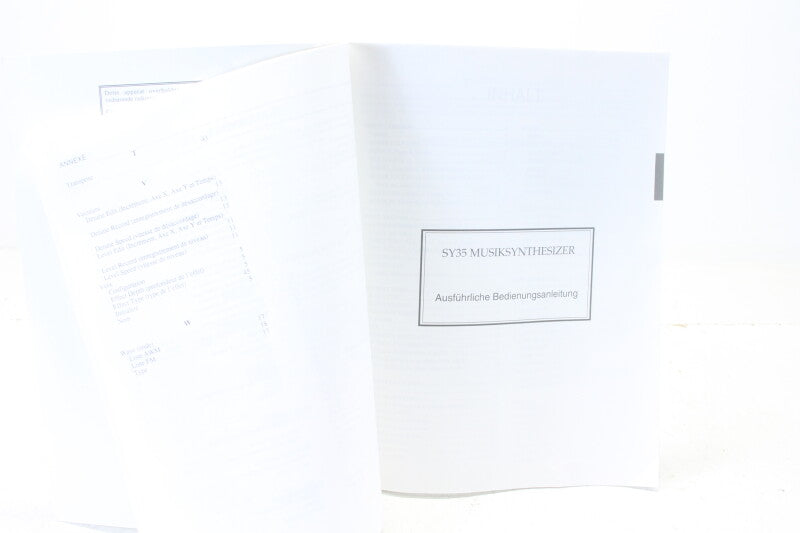 Yamaha SY35 Music Synthesizer Manual Multilingual