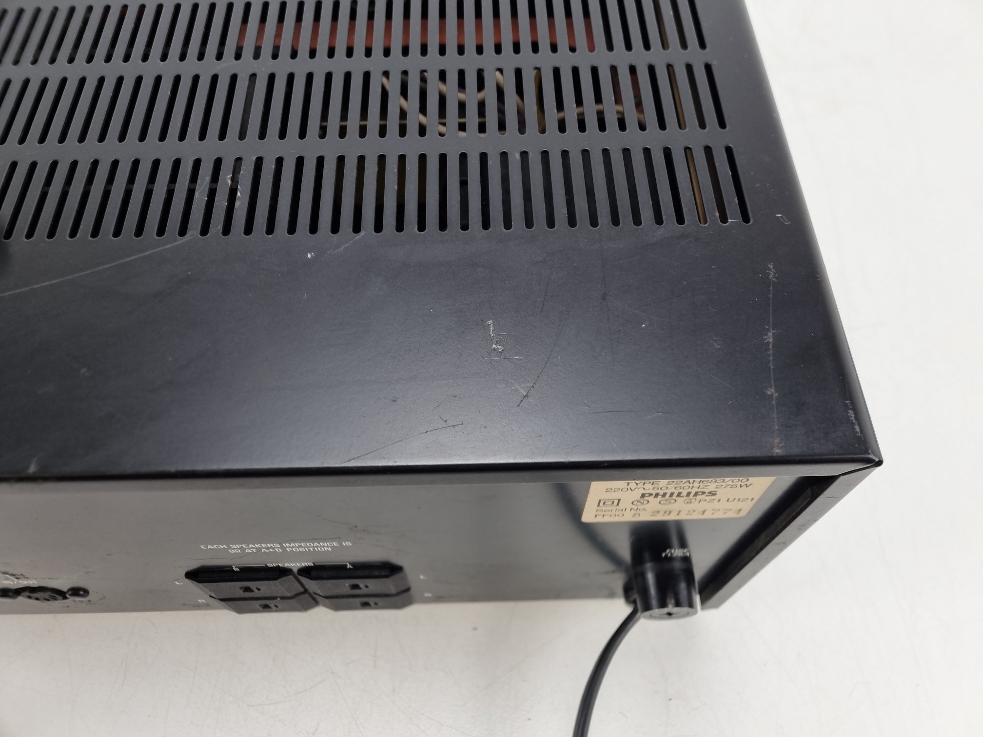 Philips AH-683 AM/FM stereo-ontvanger - Potmeters gereinigd - Eén schakelaar vervangen - Nieuwe lampjes
