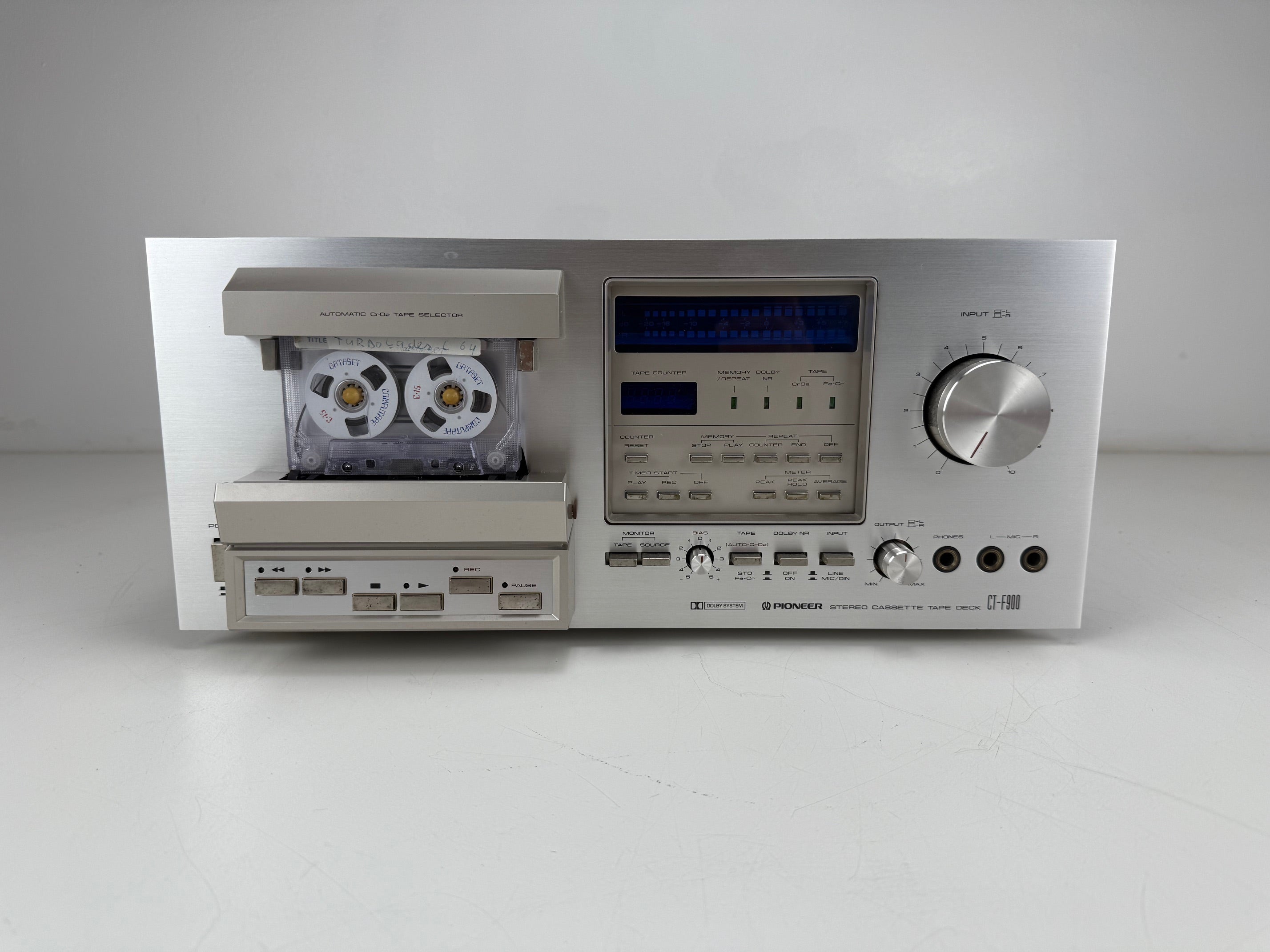 Pioneer CT-F900 3-kops Bleuline stereo cassettedeck - Onderhoud uitgevoerd